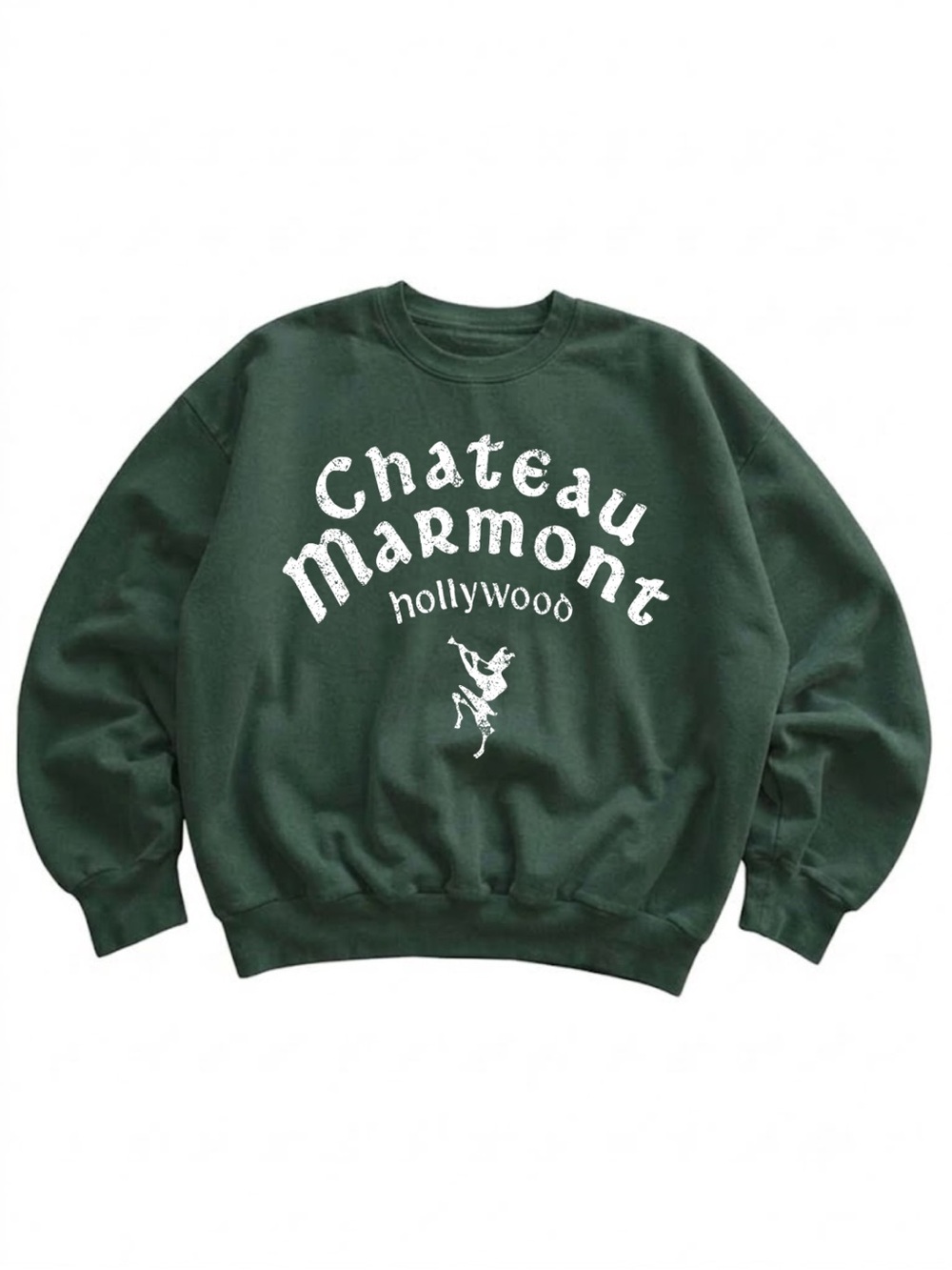 Gildan Chateau Marmont Hollywood Dark Green Crewneck Sweatshirt